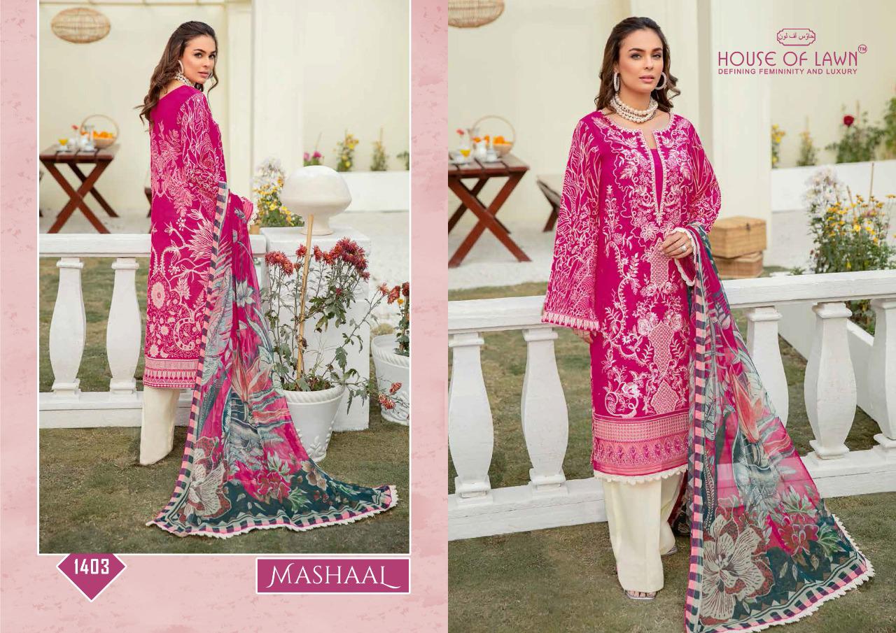 House Of Lawn Mashaal Lawn Cotton Fancy Wear Designer Pakistani Salwar Kameez Collection